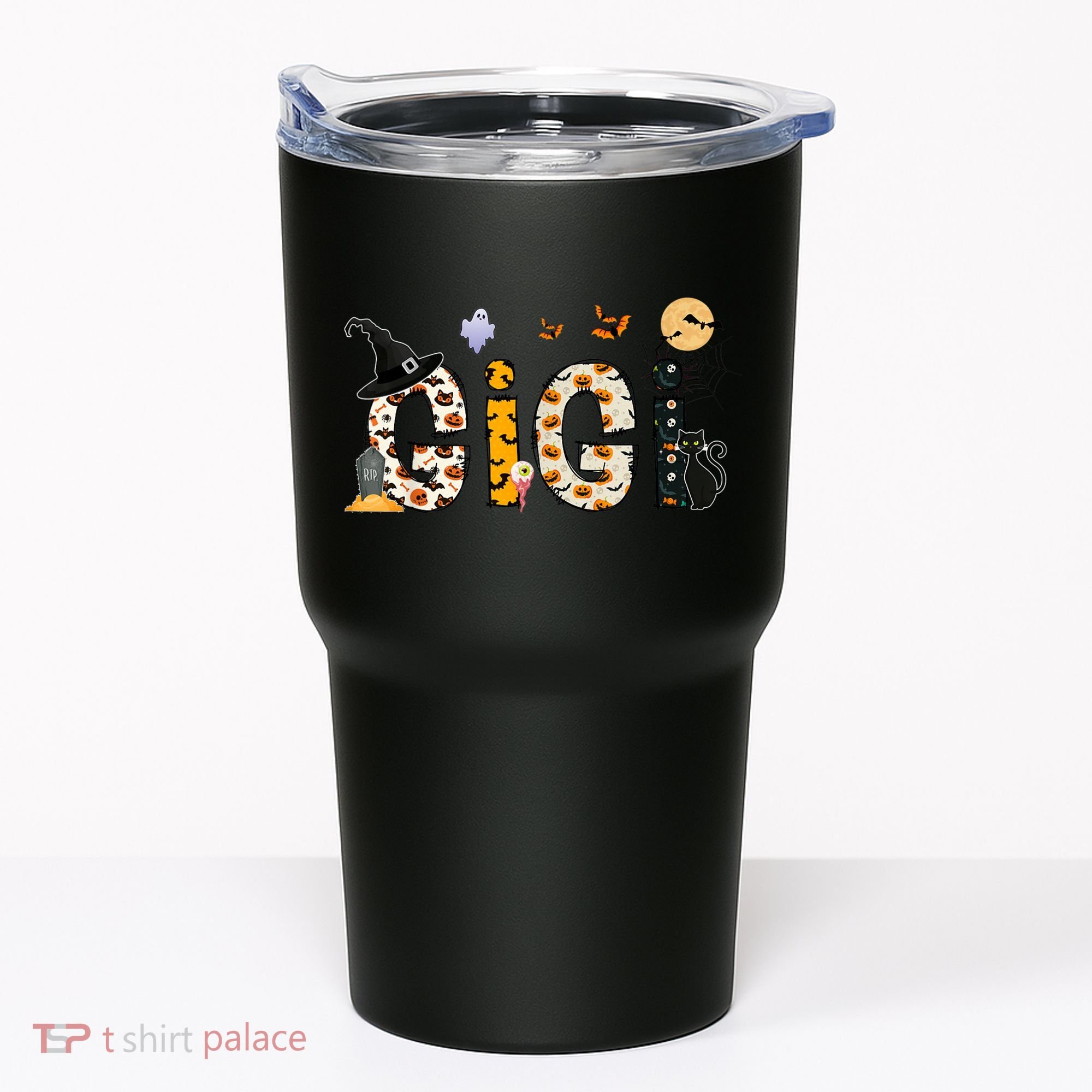 Gigi Halloween Costume Spider, Ghost, Pumpkin, Witch Hat Tumbler
