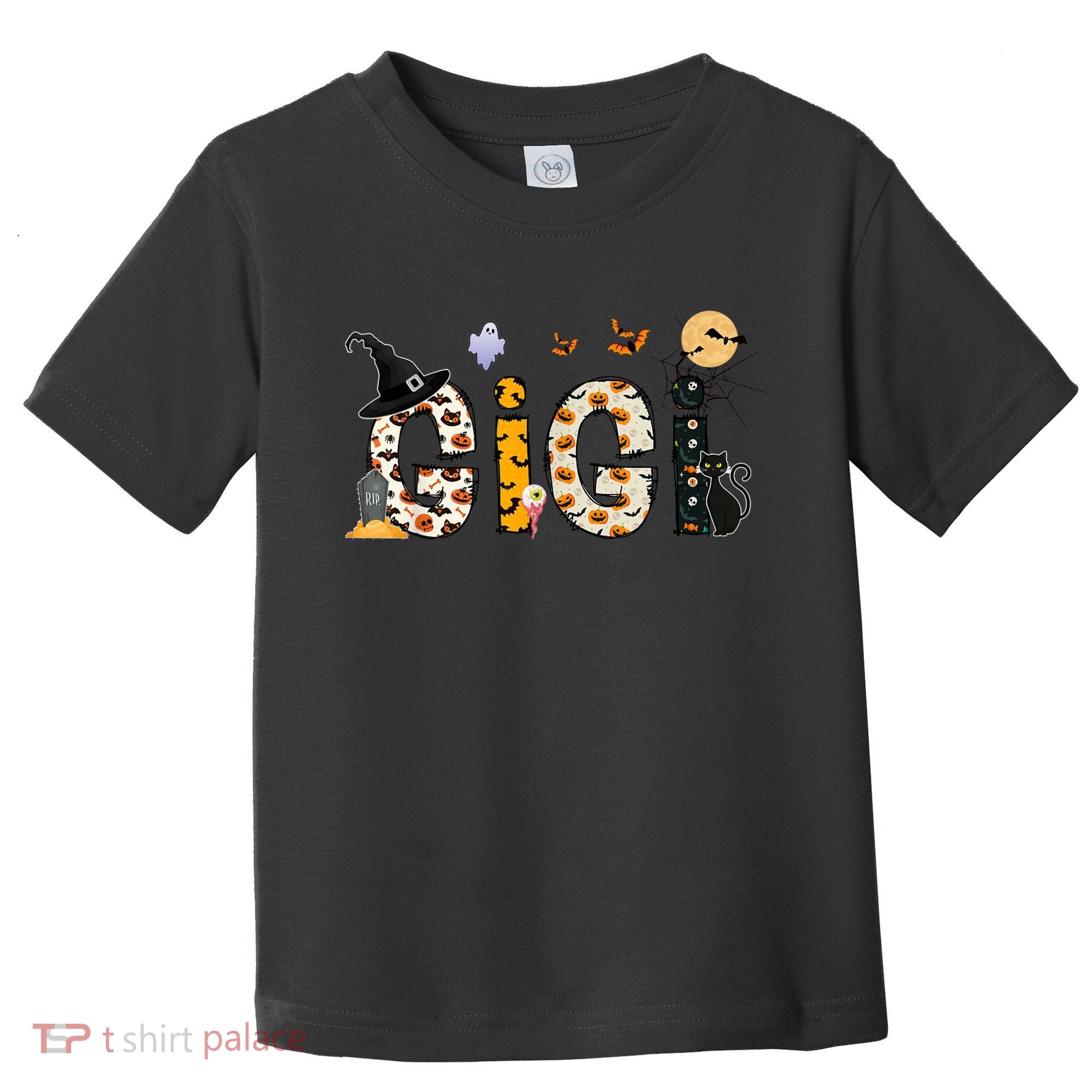 Gigi Halloween Costume Spider, Ghost, Pumpkin, Witch Hat Toddler T-Shirt