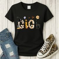 Gigi Halloween Costume Spider, Ghost, Pumpkin, Witch Hat Women's T-Shirt thumb 3
