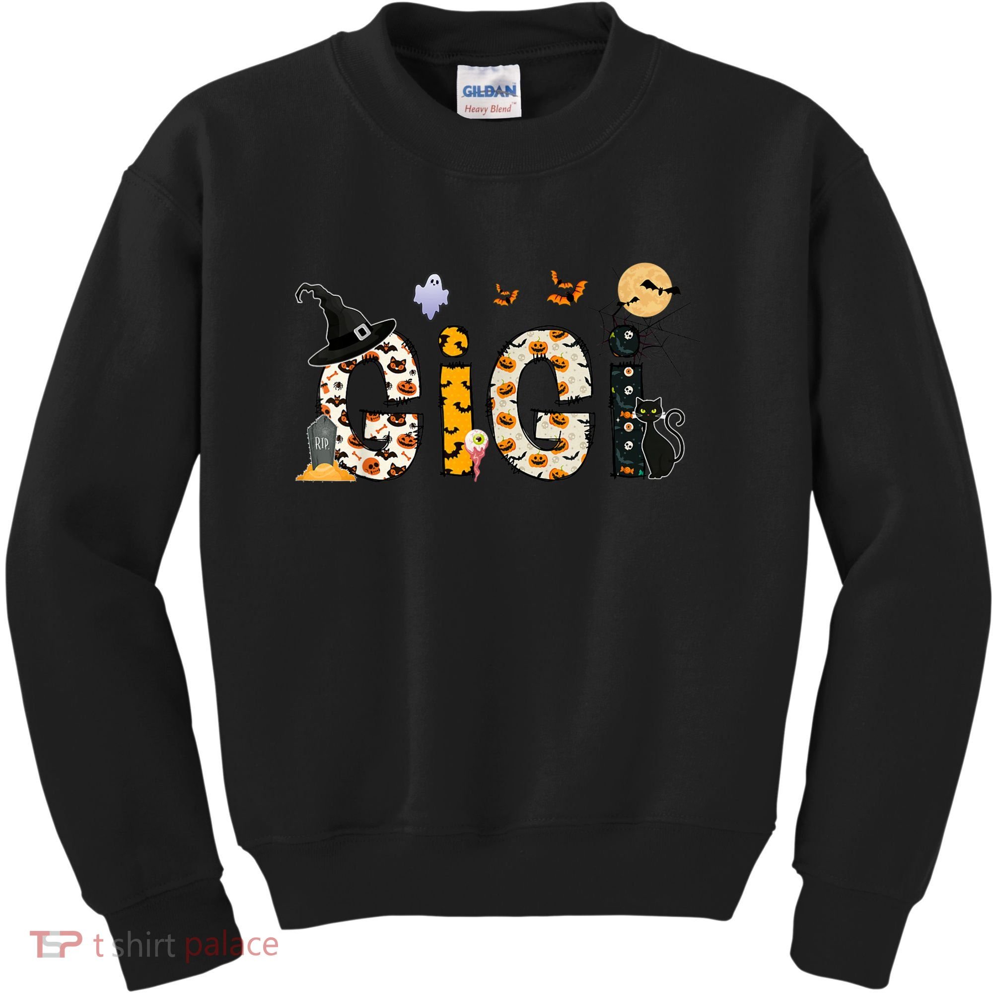 Gigi Halloween Costume Spider, Ghost, Pumpkin, Witch Hat Kids Sweatshirt