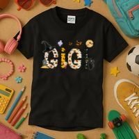 Gigi Halloween Costume Spider, Ghost, Pumpkin, Witch Hat Kids T-Shirt thumb 3