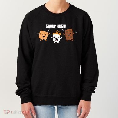 Group Hug Camping Campfire Chocolate Marshmallow S'mores Gift Women's Sweatshirt