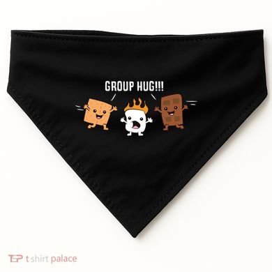 Group Hug Camping Campfire Chocolate Marshmallow S'mores Gift USA-Made Doggie Bandana