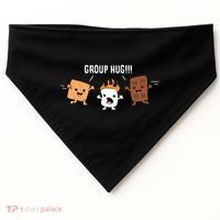 Group Hug Camping Campfire Chocolate Marshmallow S'mores Gift USA-Made Doggie Bandana thumb 0