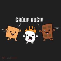 Group Hug Camping Campfire Chocolate Marshmallow S'mores Gift Beanie thumb 2