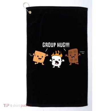 Group Hug Camping Campfire Chocolate Marshmallow S'mores Gift Golf Towel