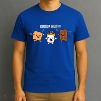 Group Hug Camping Campfire Chocolate Marshmallow S'mores Gift T-Shirt thumb 3