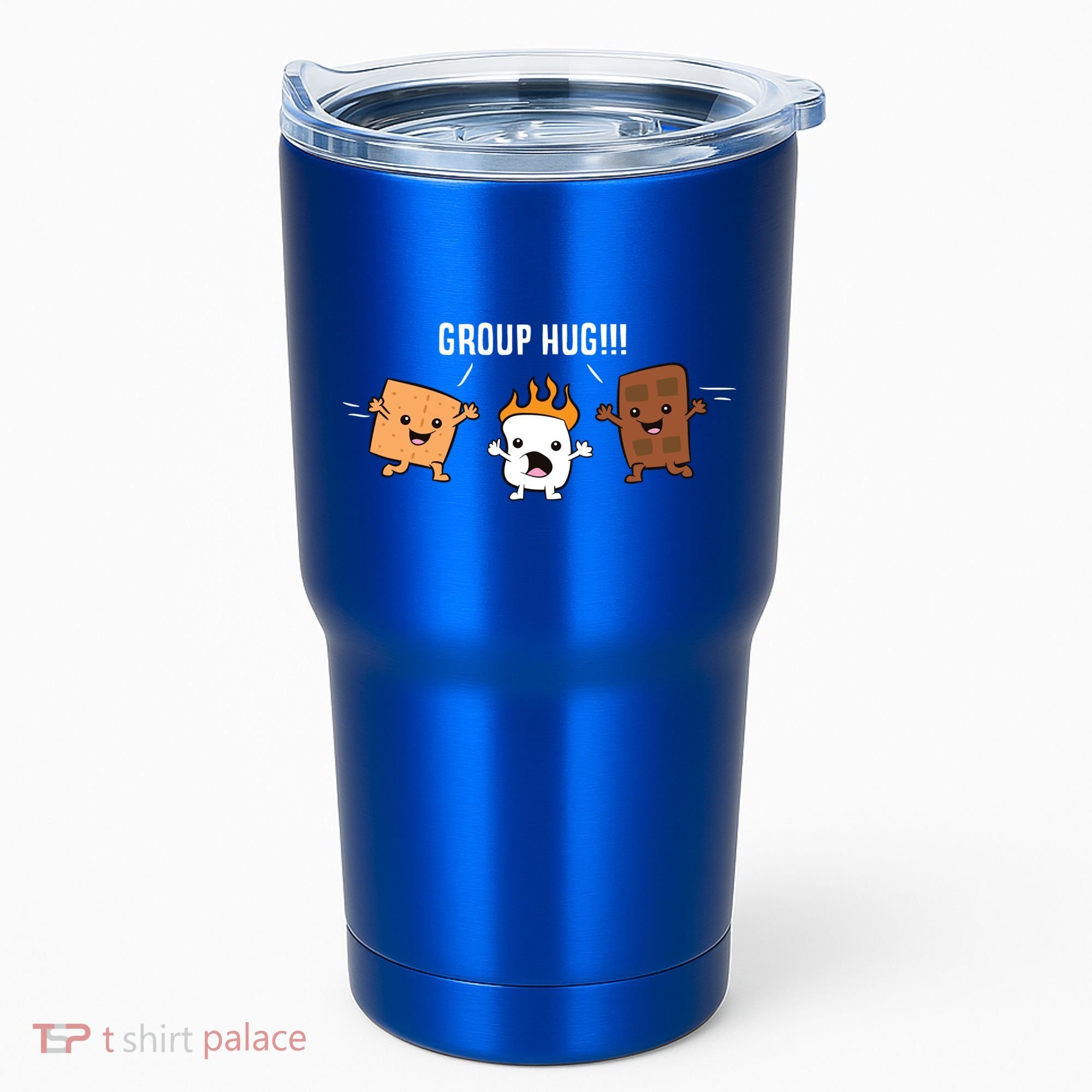 Group Hug Camping Campfire Chocolate Marshmallow S'mores Gift Tumbler