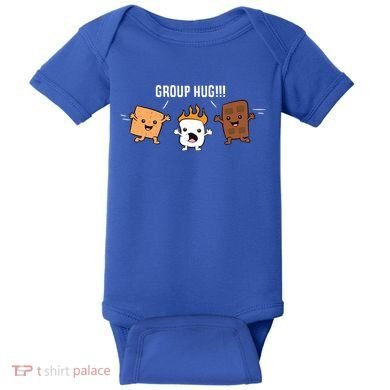 Group Hug Camping Campfire Chocolate Marshmallow S'mores Gift Baby Bodysuit