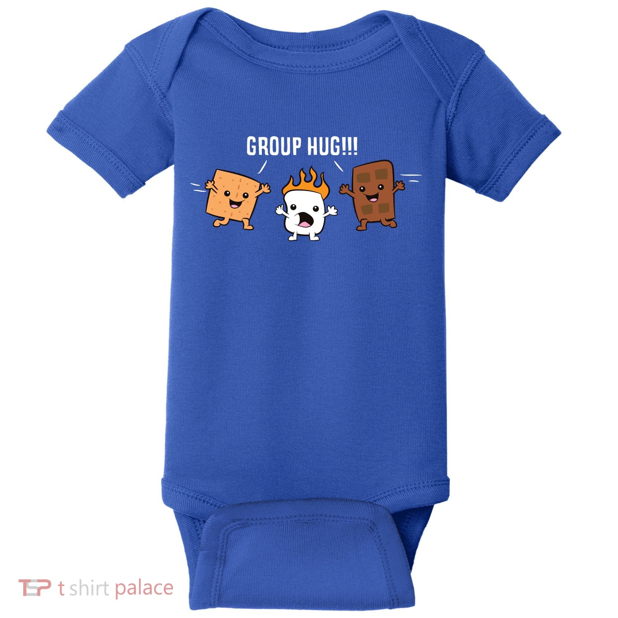 Group Hug Camping Campfire Chocolate Marshmallow S'mores Gift Baby Bodysuit