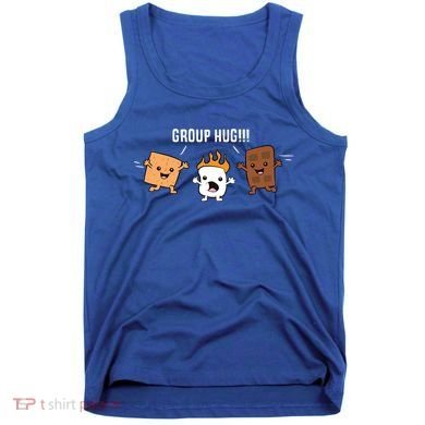 Group Hug Camping Campfire Chocolate Marshmallow S'mores Gift Tank Top