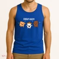 Group Hug Camping Campfire Chocolate Marshmallow S'mores Gift Tank Top thumb 3