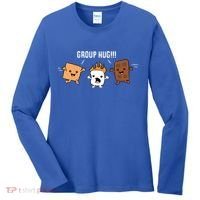Group Hug Camping Campfire Chocolate Marshmallow S'mores Gift Women's Long Sleeve Shirt thumb 0