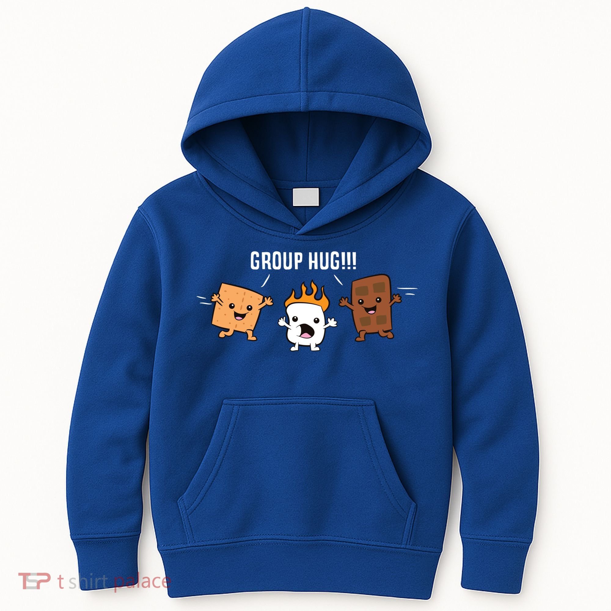 Group Hug Camping Campfire Chocolate Marshmallow S'mores Gift Kids Hoodie