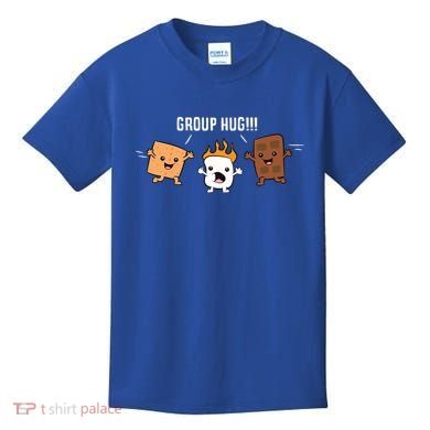 Group Hug Camping Campfire Chocolate Marshmallow S'mores Gift Kids T-Shirt