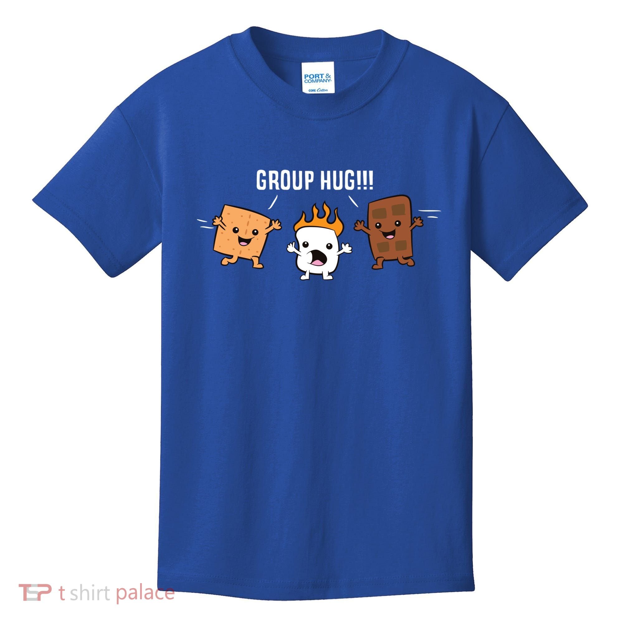 Group Hug Camping Campfire Chocolate Marshmallow S'mores Gift Kids T-Shirt