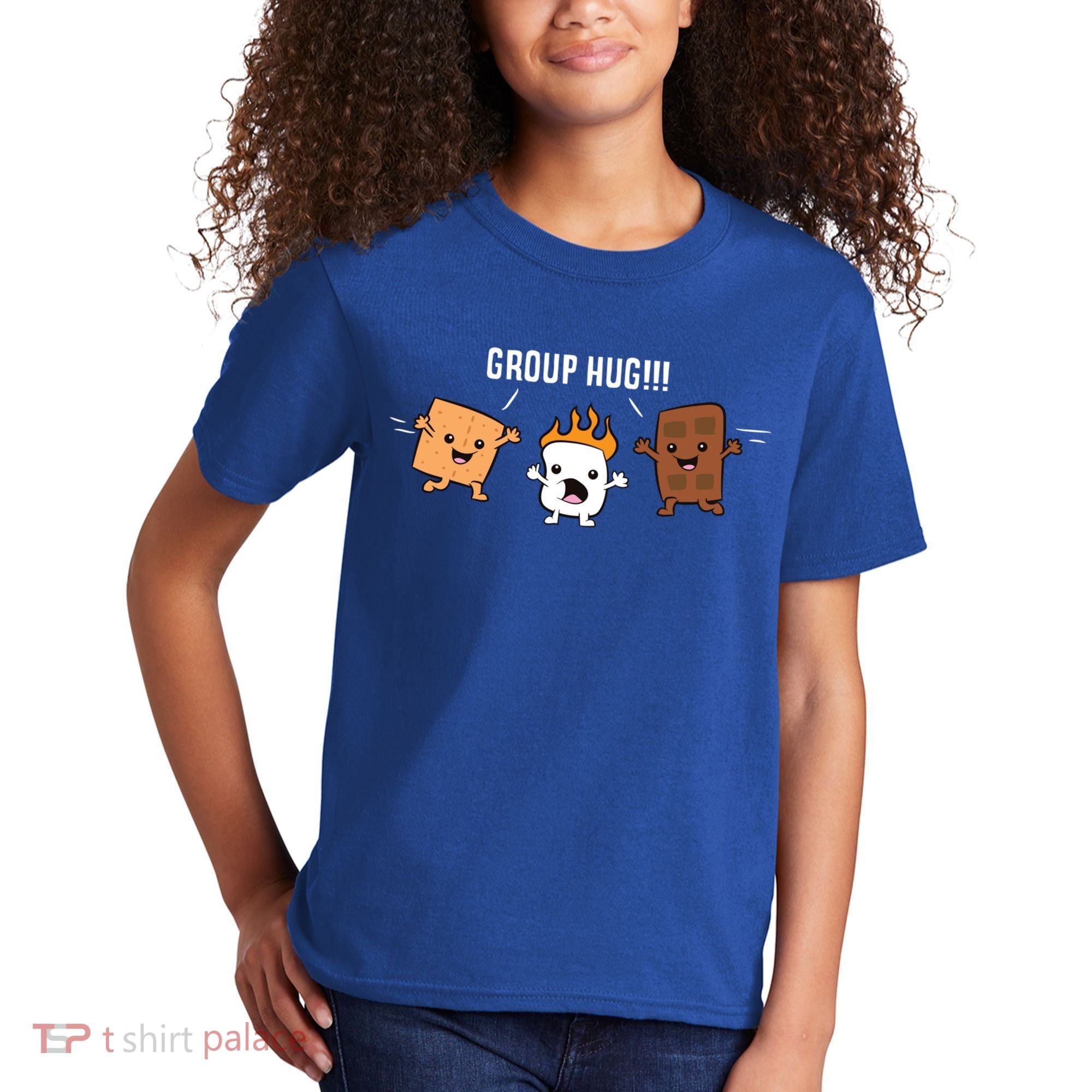 Group Hug Camping Campfire Chocolate Marshmallow S'mores Gift Kids T-Shirt