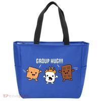 Group Hug Camping Campfire Chocolate Marshmallow S'mores Gift Tote Bag thumb 0