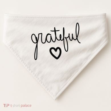 Grateful Heart Cute Gift USA-Made Doggie Bandana