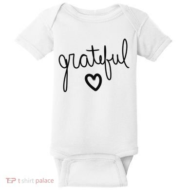 Grateful Heart Cute Gift Baby Bodysuit