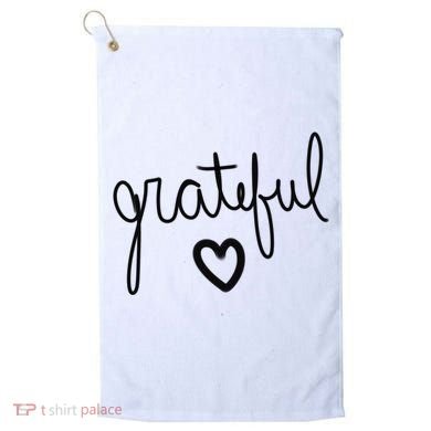 Grateful Heart Cute Gift Golf Towel