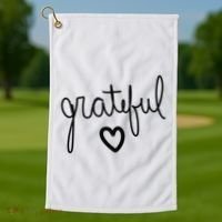 Grateful Heart Cute Gift Golf Towel thumb 1