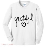 Grateful Heart Cute Gift Kids Long Sleeve Shirt thumb 0