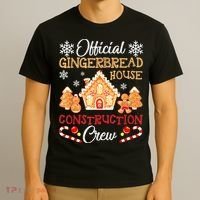Gingerbread House Construction Crew Gingerbread T-Shirt thumb 3