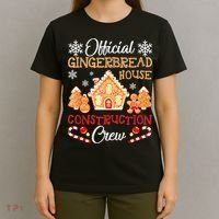 Gingerbread House Construction Crew Gingerbread T-Shirt thumb 4