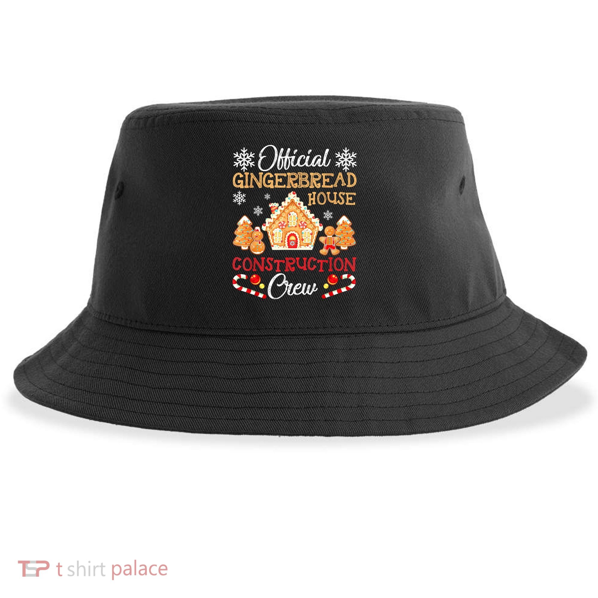 Gingerbread House Construction Crew Gingerbread Sustainable Bucket Hat