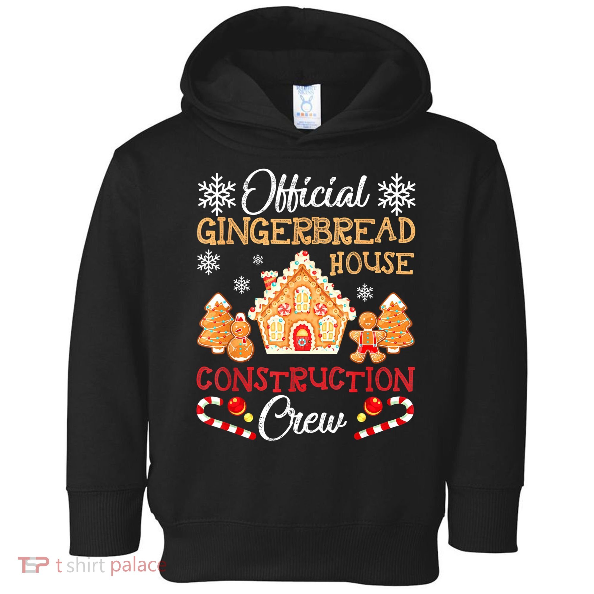 Gingerbread House Construction Crew Gingerbread Toddler Hoodie