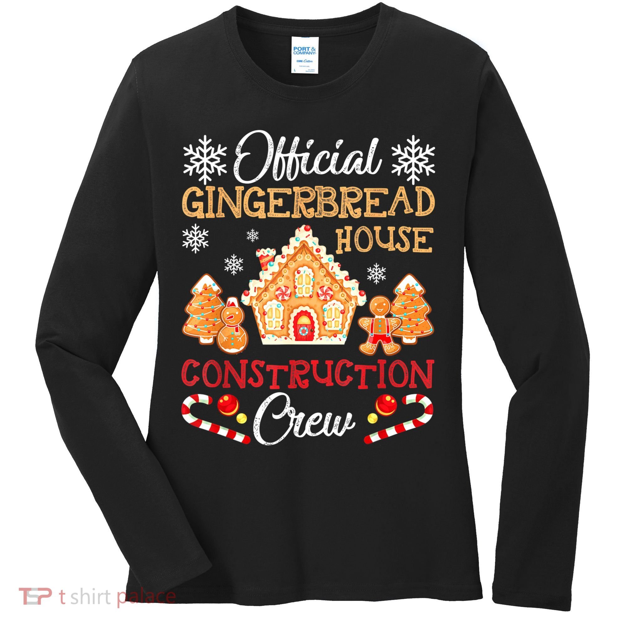 Gingerbread House Construction Crew Gingerbread Women's Long Sleeve Shirt