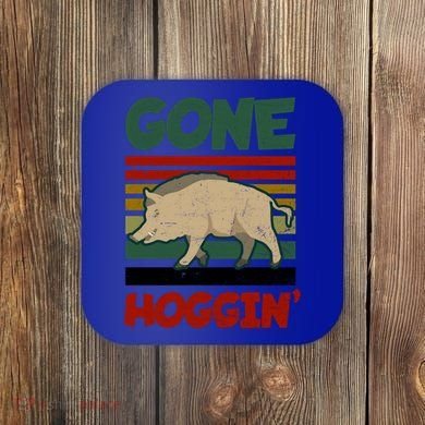 Gone Hoggin Design Boar Hunting Gift Coaster