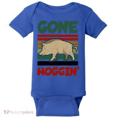 Gone Hoggin Design Boar Hunting Gift Baby Bodysuit