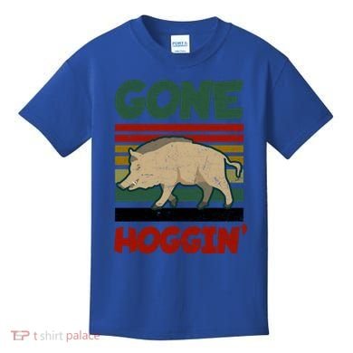 Gone Hoggin Design Boar Hunting Gift Kids T-Shirt