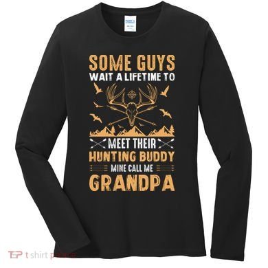 Grandpa Hunting Design Women's Long Sleeve Shirt