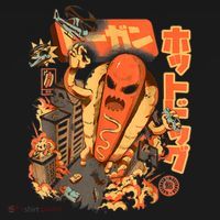 Great Hot Dog Kaiju Hot Dog Anime Japanese Graphic Art Women's Hoodie thumb 2