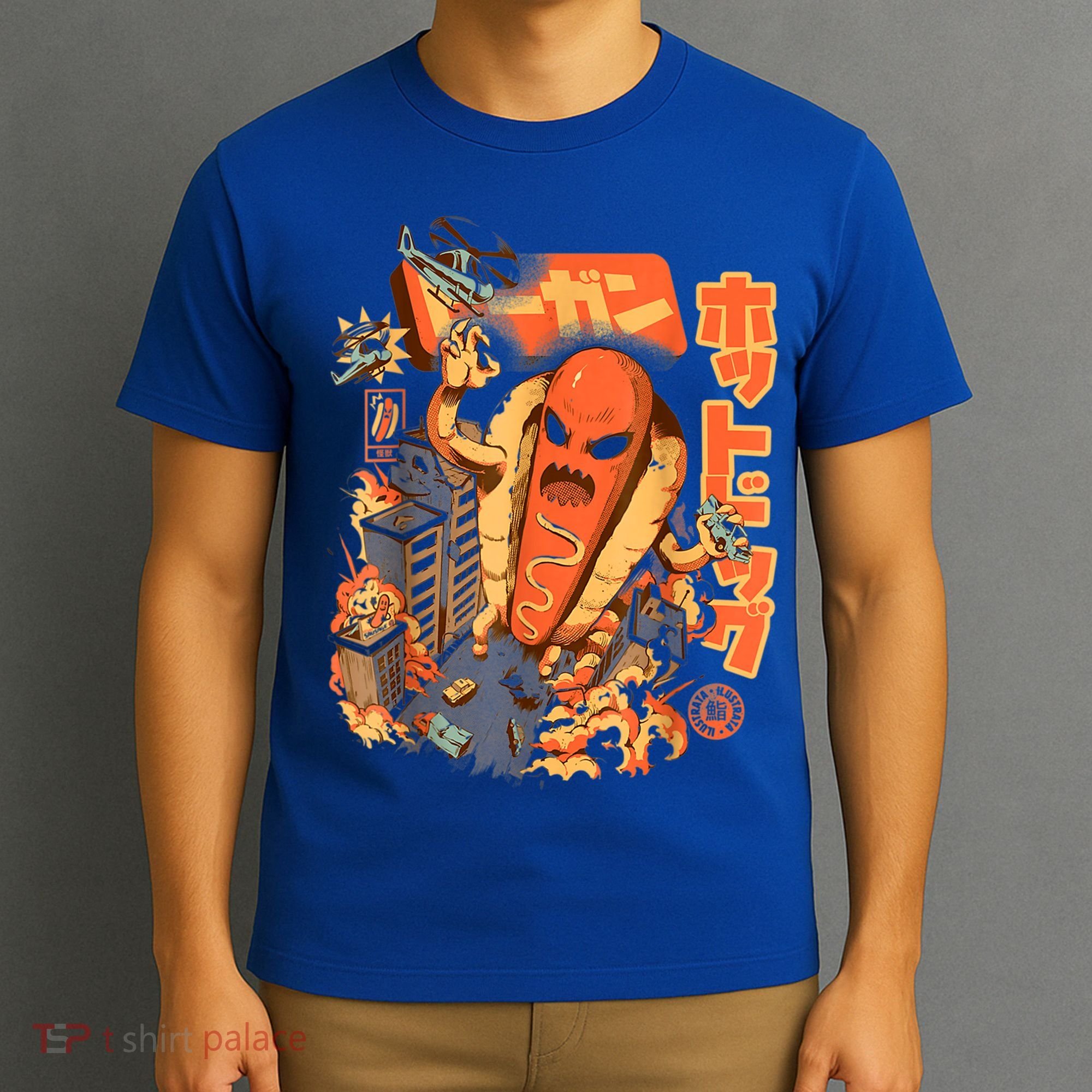 Great Hot Dog Kaiju Hot Dog Anime Japanese Graphic Art T-Shirt