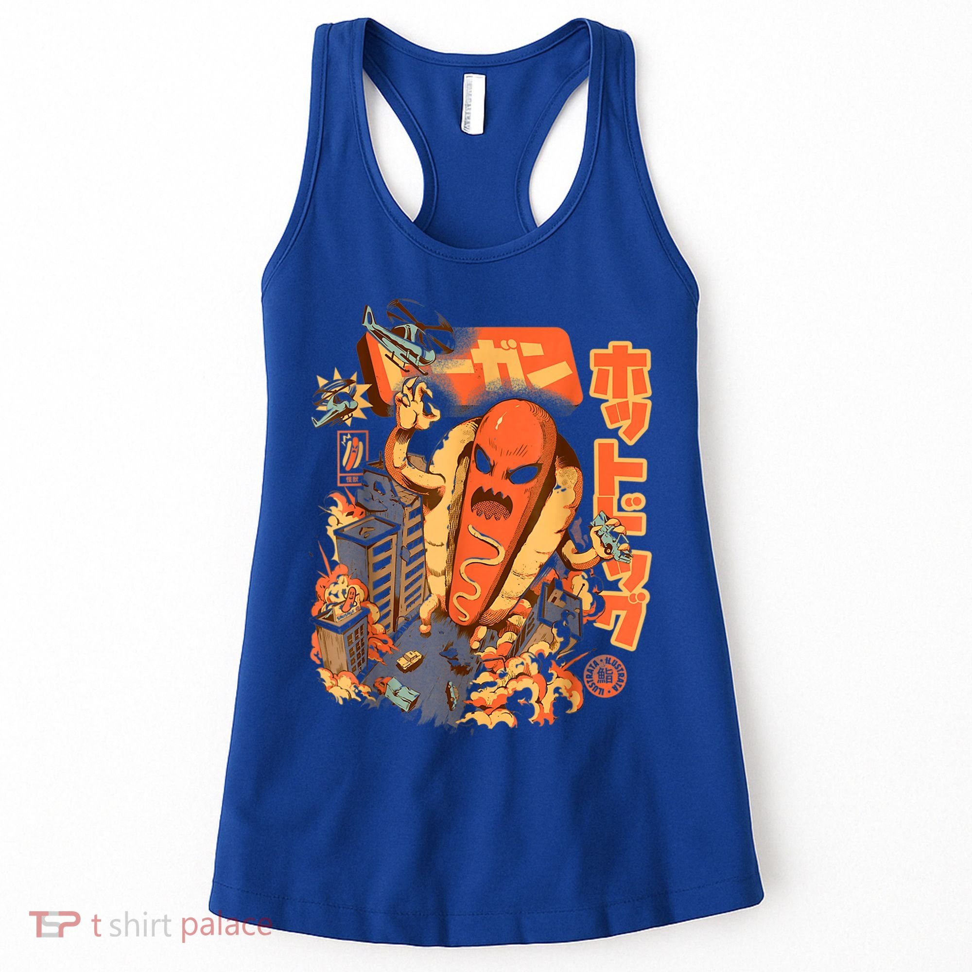 Great Hot Dog Kaiju Hot Dog Anime Japanese Graphic Art Women's Tank Top