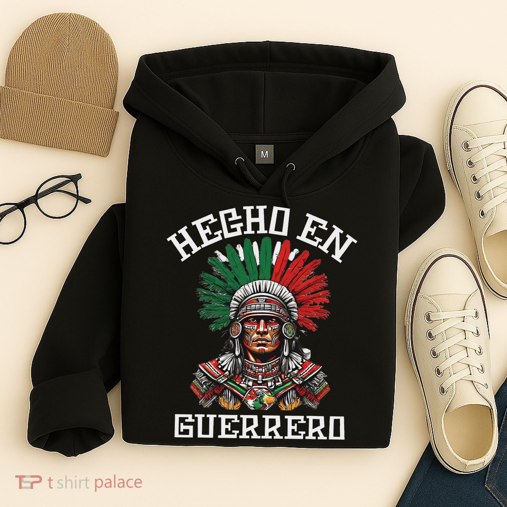 Guerrero Hecho En Guerrero Aztec Warrior Mexico Hoodie