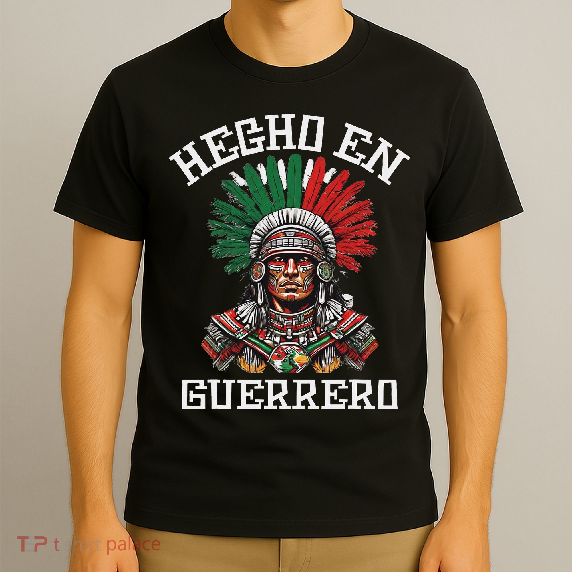 Guerrero Hecho En Guerrero Aztec Warrior Mexico T-Shirt