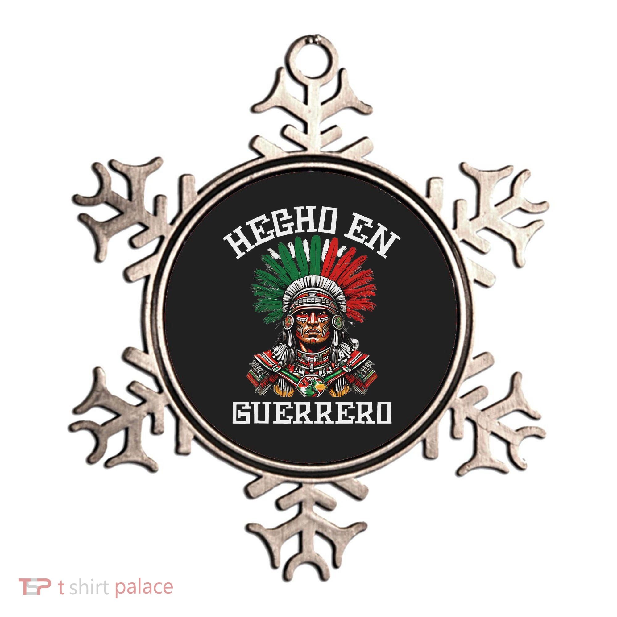 Guerrero Hecho En Guerrero Aztec Warrior Mexico Ornament