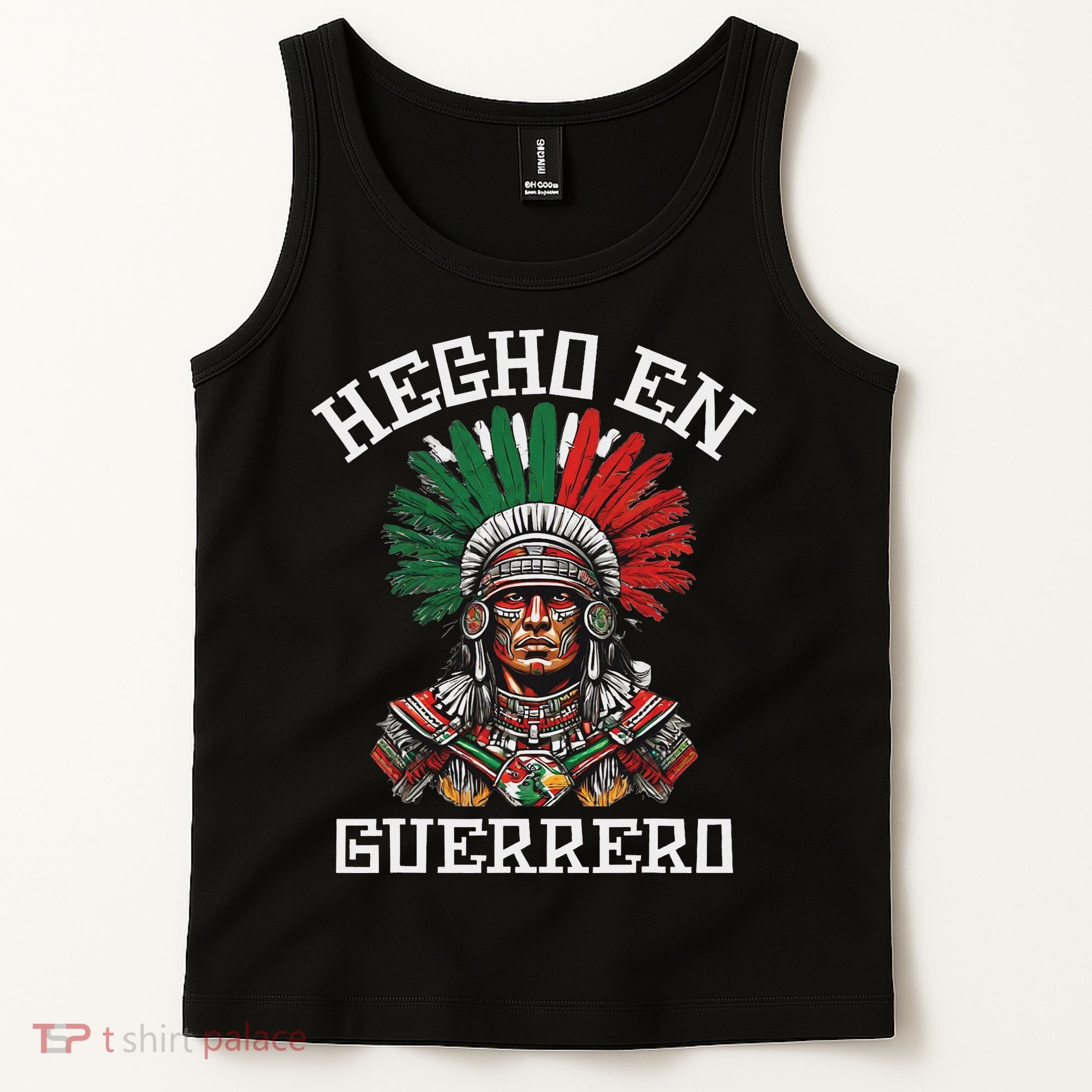 Guerrero Hecho En Guerrero Aztec Warrior Mexico Tank Top