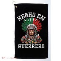 Guerrero Hecho En Guerrero Aztec Warrior Mexico Golf Towel thumb 0