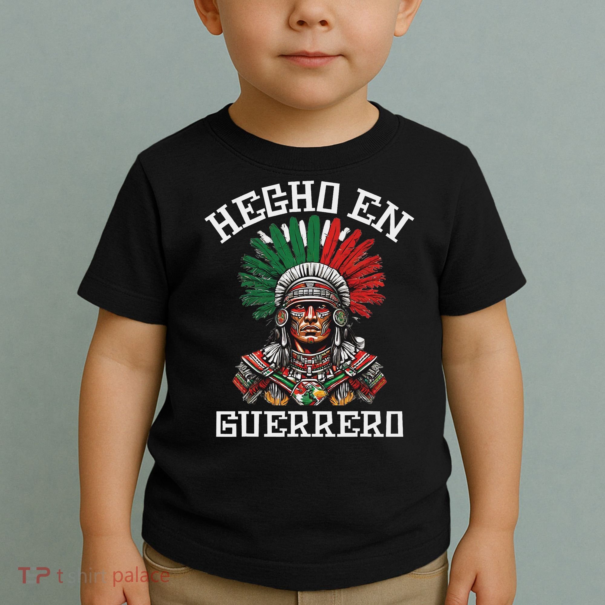 Guerrero Hecho En Guerrero Aztec Warrior Mexico Toddler T-Shirt