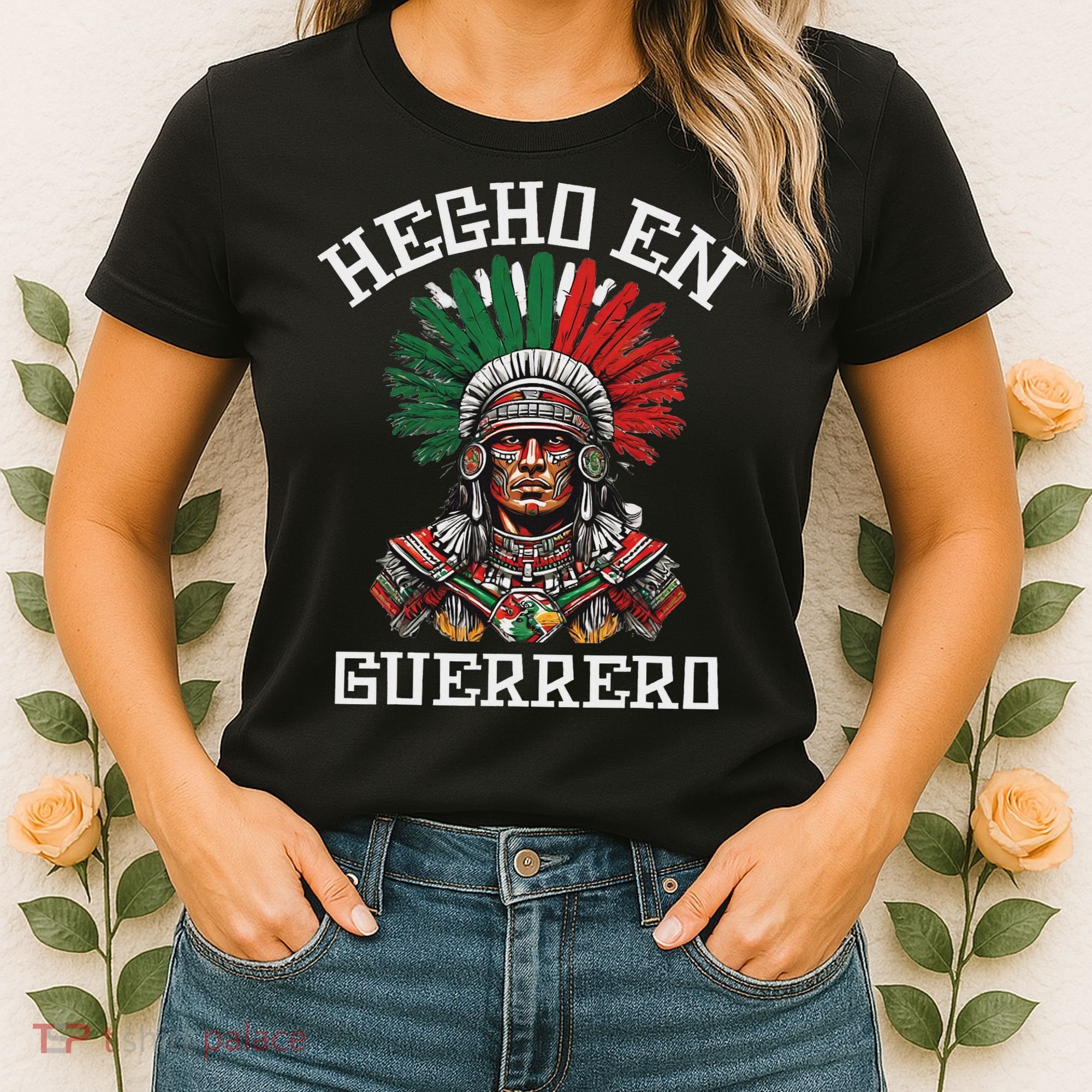 Guerrero Hecho En Guerrero Aztec Warrior Mexico Women's T-Shirt