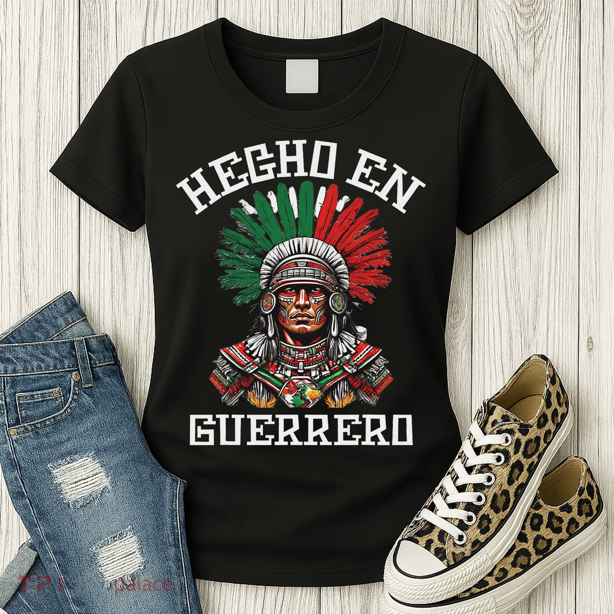 Guerrero Hecho En Guerrero Aztec Warrior Mexico Women's T-Shirt