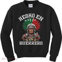 Guerrero Hecho En Guerrero Aztec Warrior Mexico Kids Sweatshirt thumb 0