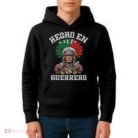 Guerrero Hecho En Guerrero Aztec Warrior Mexico Kids Hoodie thumb 4