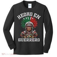 Guerrero Hecho En Guerrero Aztec Warrior Mexico Kids Long Sleeve Shirt thumb 0